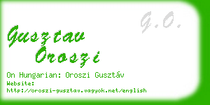 gusztav oroszi business card
